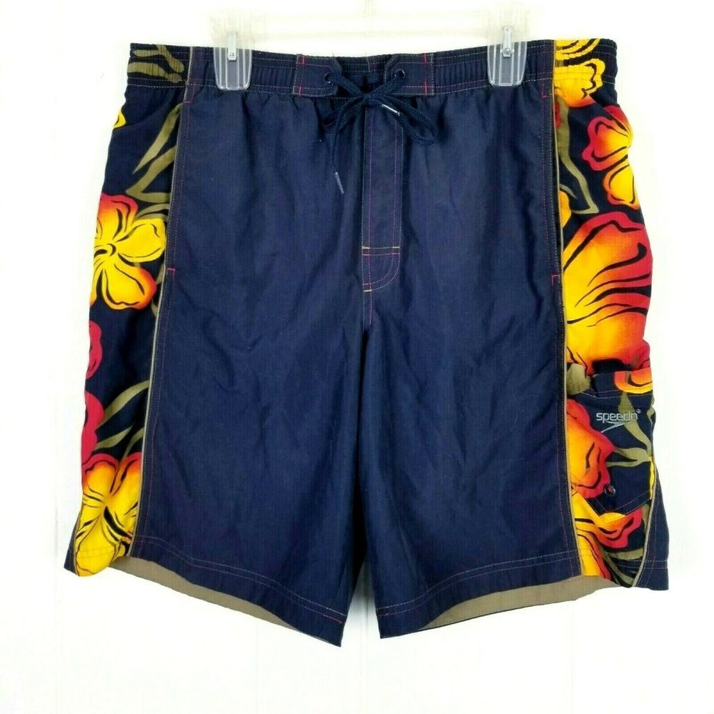 Speedo Floral Board Shorts Pants Size Medium